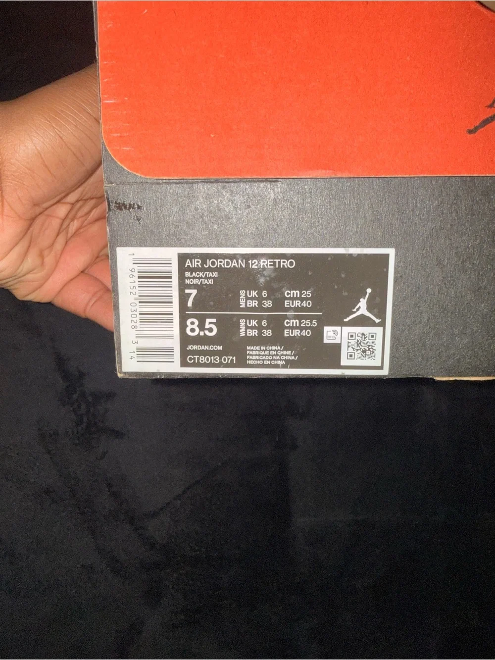 Jordan Black and Yellow Mid-Top Sneakers
